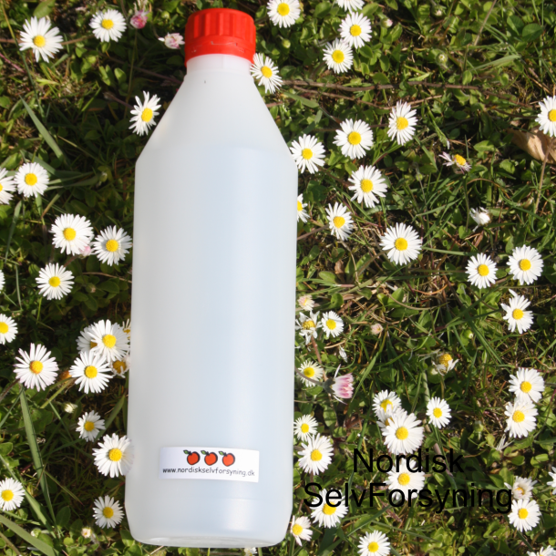 Plastikflaske 1 liters med rdt skruelg, 20 stk. 
