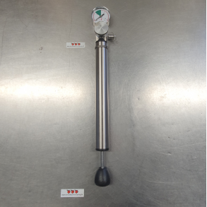 Pumpe i Rustfrit Stl med Manometer til Flydelgstanke