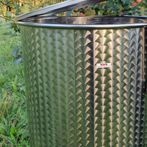 Rustfri tank med stvlg, 100 l.