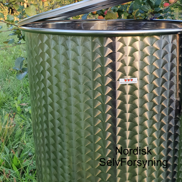 Rustfri tank med stvlg, 100 l.