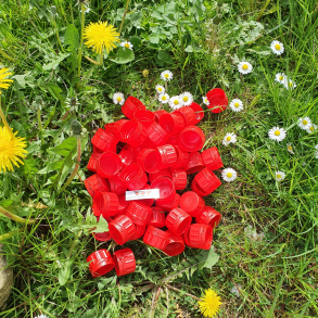 Plastemballage, 50 stk. skruelg, passer til  l., 1 l. og 2,5 l. plastdunke/flasker