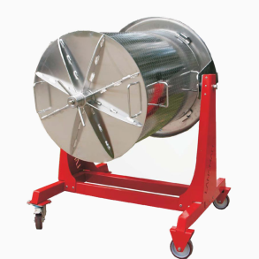 Hydropresse,  120 liter, st�l og malet ramme, p� hjul, tiltbar