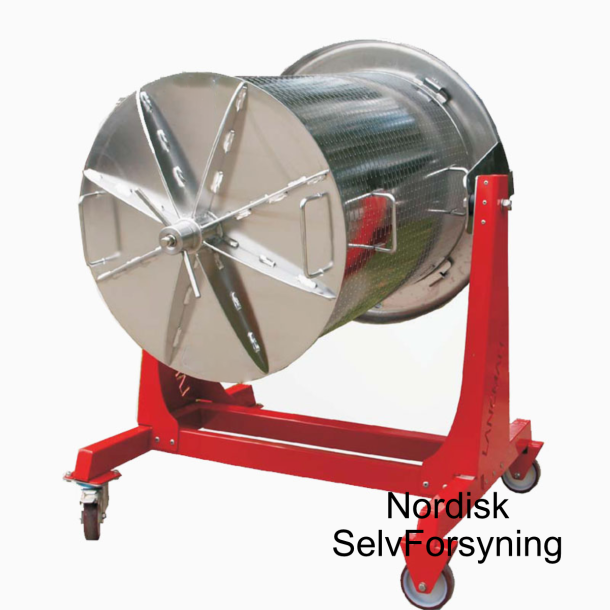 Hydropresse,  120 liter, st�l og malet ramme, p� hjul, tiltbar