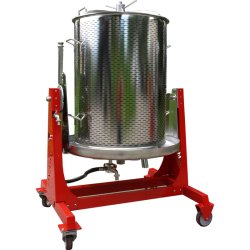 Hydropress, 170 liter, st�l og lakkert ramme, p� hjul, vippbar