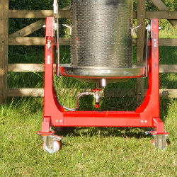 Hydropresse,  80 liter, st�l og malet ramme, p� hjul, tiltbar