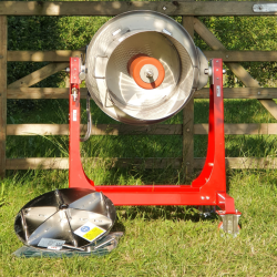 Hydropresse,  80 liter, st�l og malet ramme, p� hjul, tiltbar