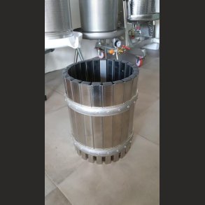 Rustfri pressekurv til 20 l. blepresse, Rustfrit Stl
